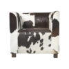 Chair Cowhide Brown Leather / fur 76x68x73cm 8716522067828 Mars & More