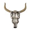 Skull Bull Colored Aluminium 44x40x8cm 8716522051308 Mars & More