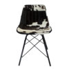 Chair Cowhide Black and White Leather / fur 50x53x79cm 8716522051384 Mars & More